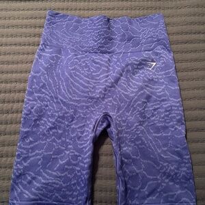 Gymshark Purple and Black Textured Leggings